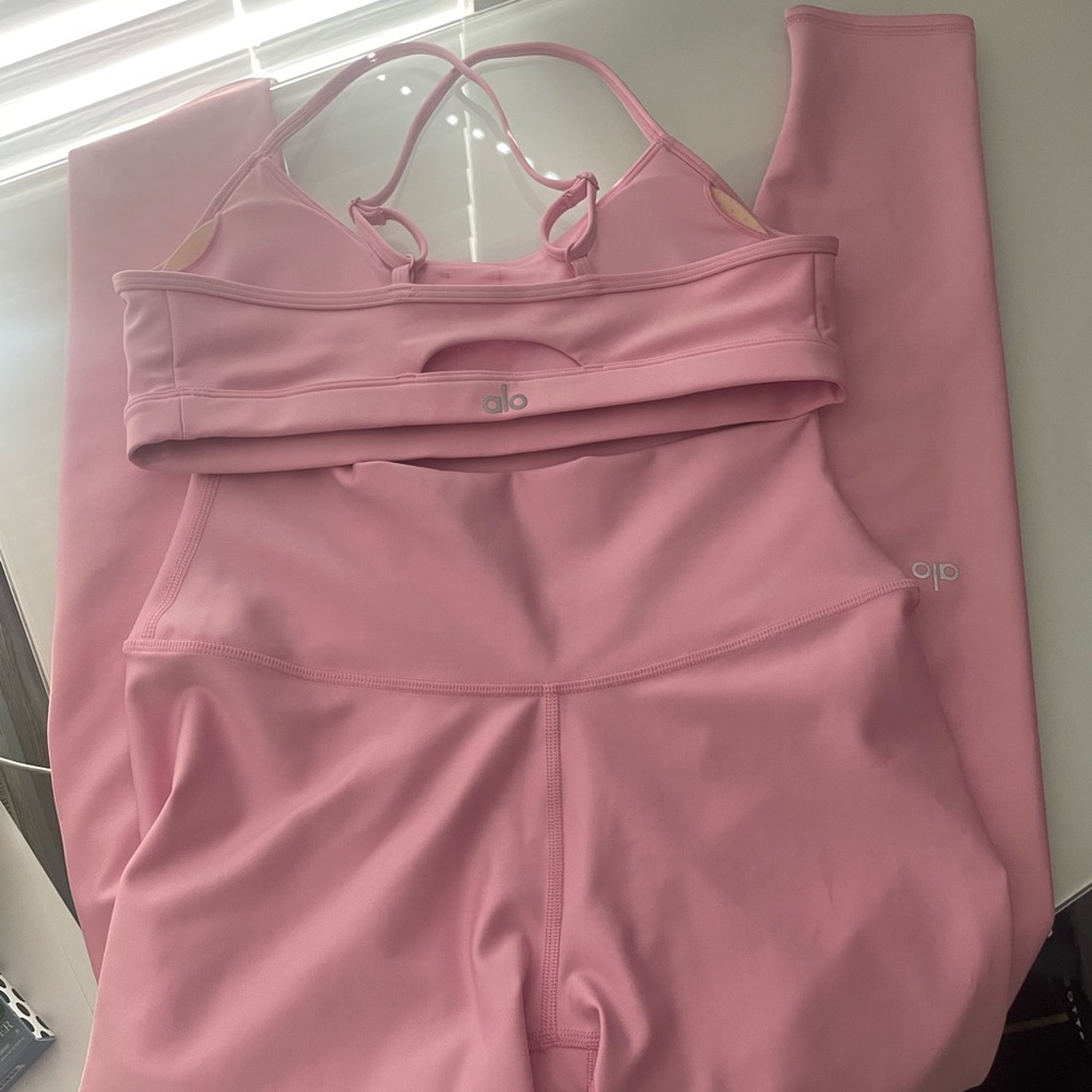 ALO Yoga Blush Pink Activewear Set
